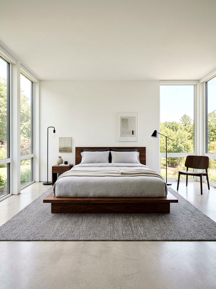 Low Profile Platform Bed - 30 minimalist bedroom ideas