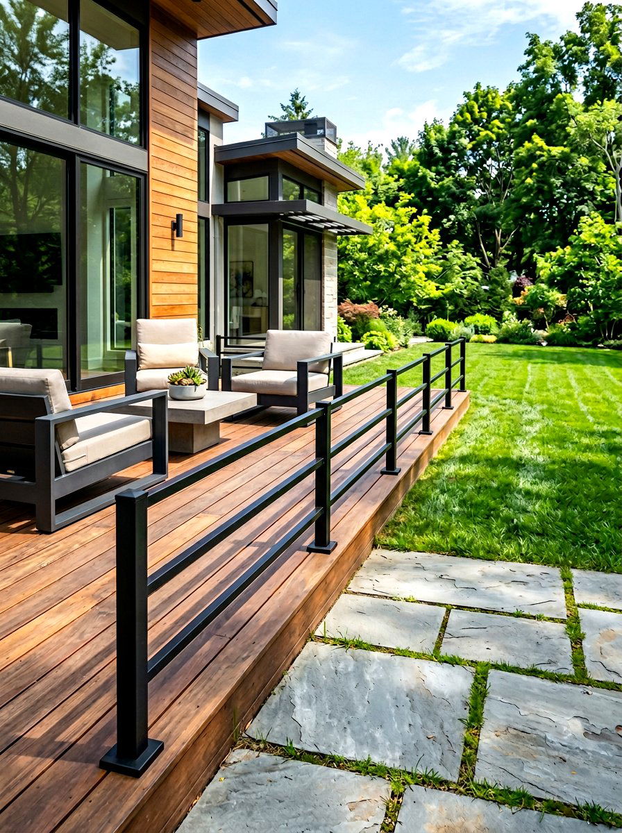 Low Profile Railing - 30 deck railing ideas