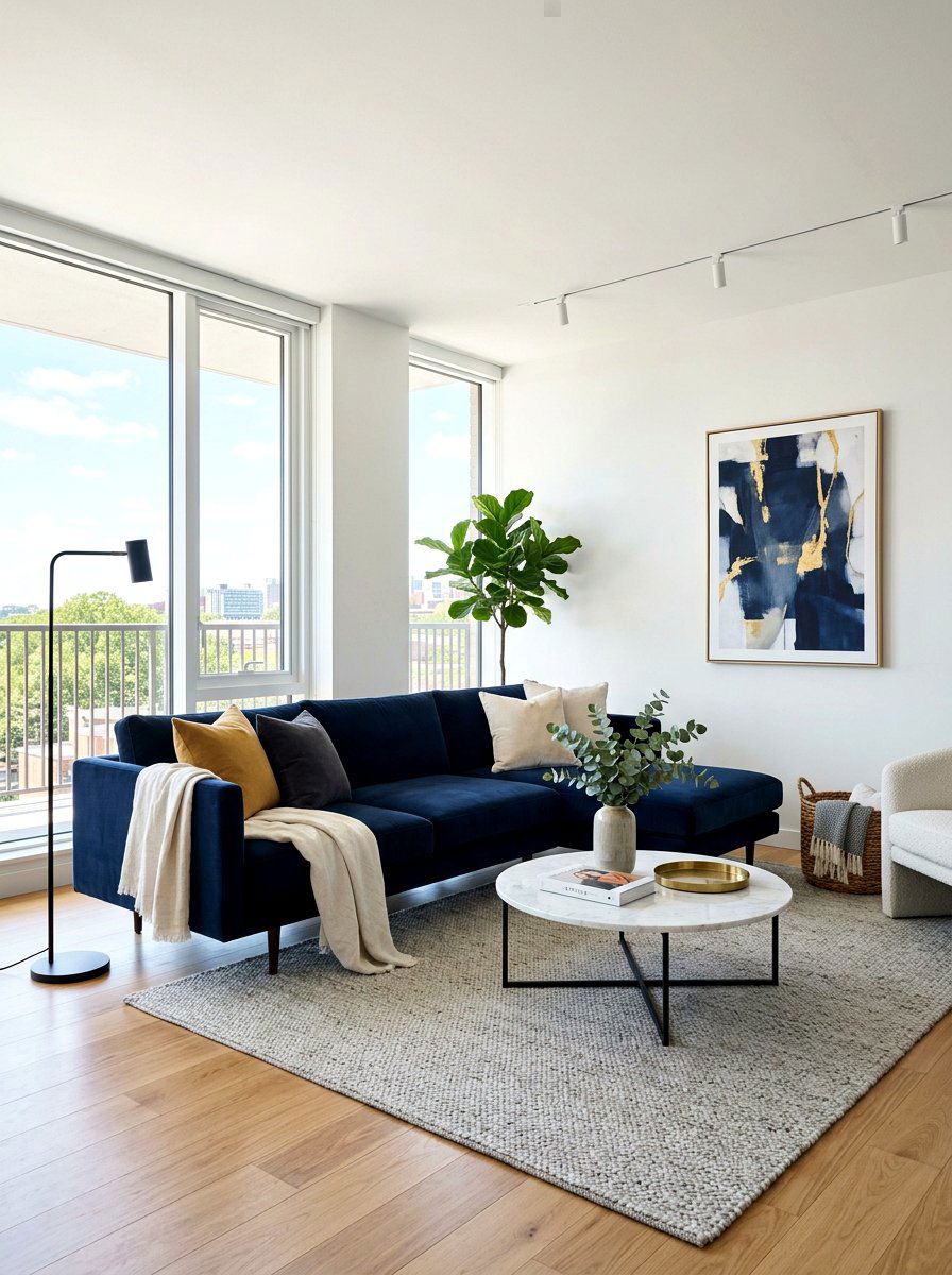Low Profile Sofa - 30 first apartment living room ideas