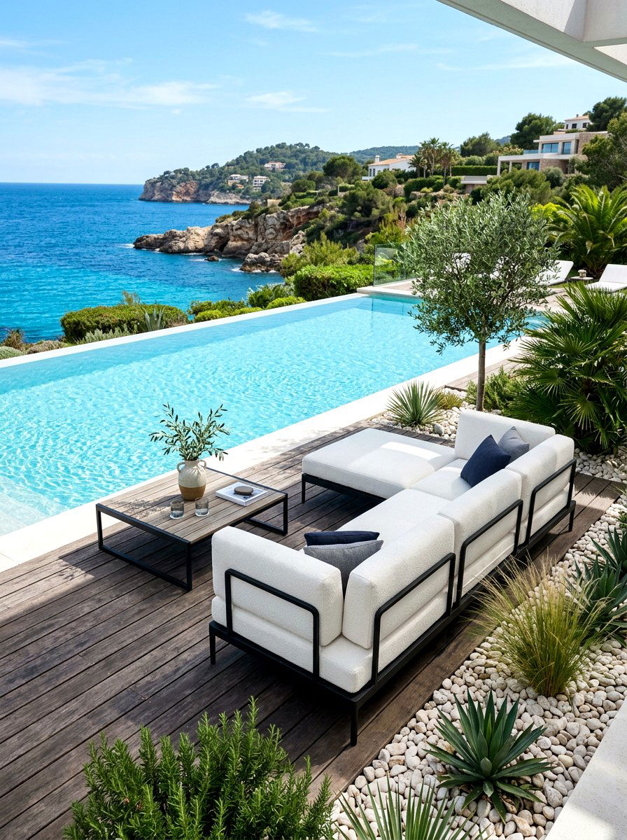 Low Profile Sofa - 30 poolside furniture ideas