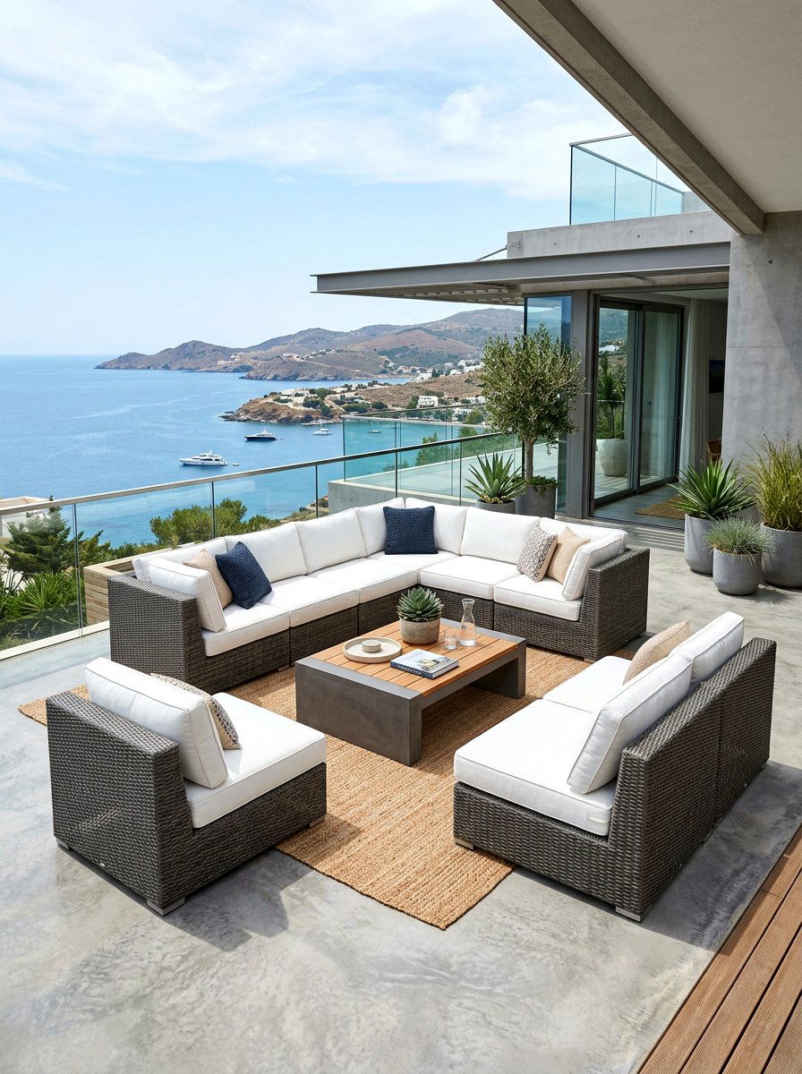 Low Profile Wicker Set - 30 all weather wicker patio ideas