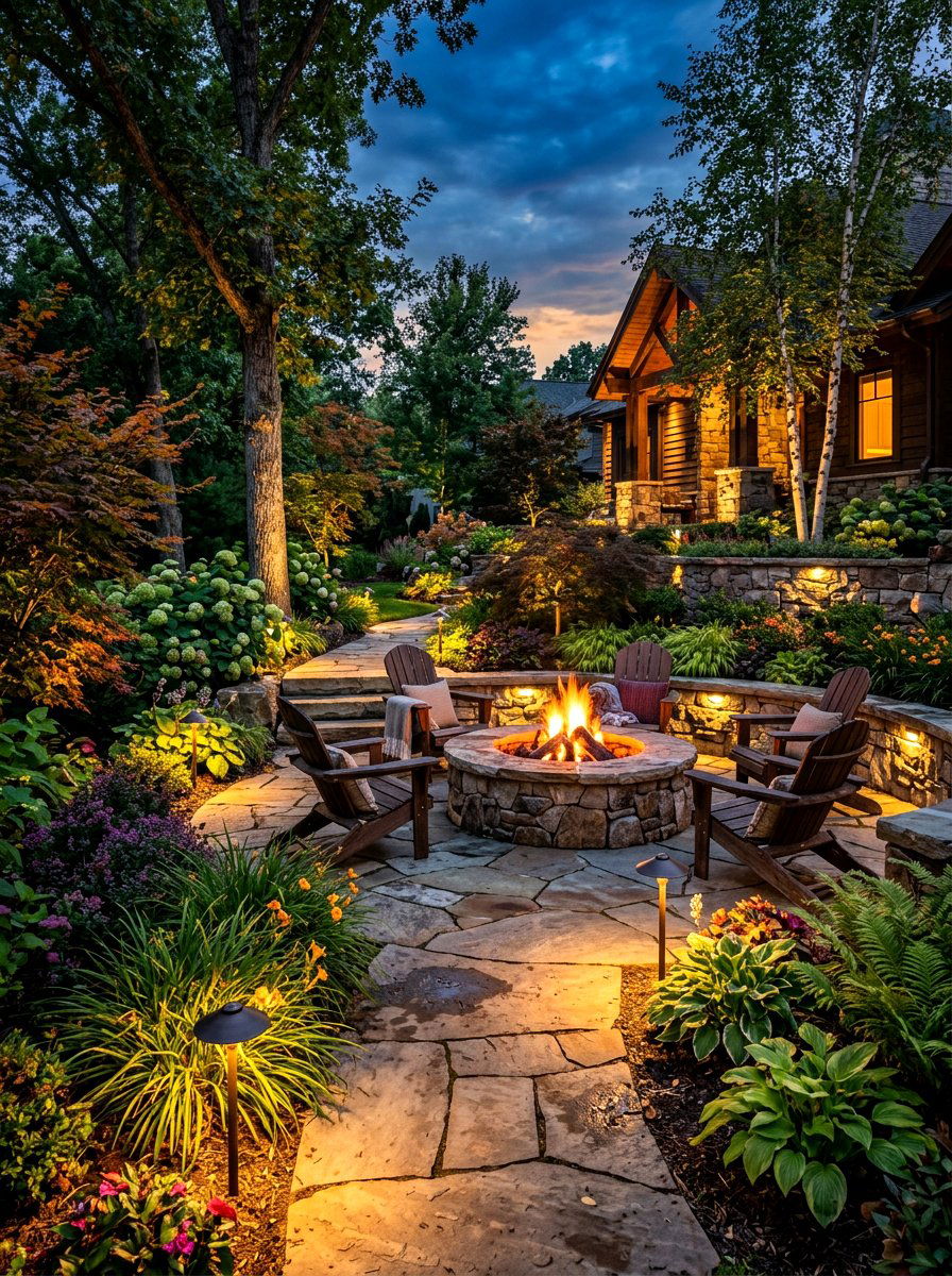 Low Voltage Landscape Lighting Fire Pit - 30 fire pit lighting ideas