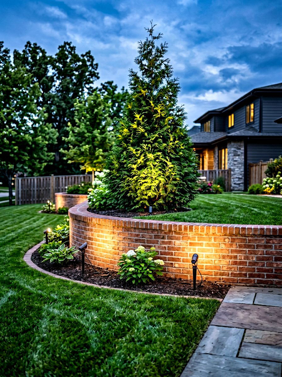 Low Voltage Landscape Spot - 30 retaining wall lighting ideas