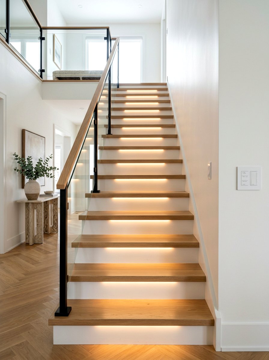 Low Voltage Step Lighting - 30 stair tread lighting ideas