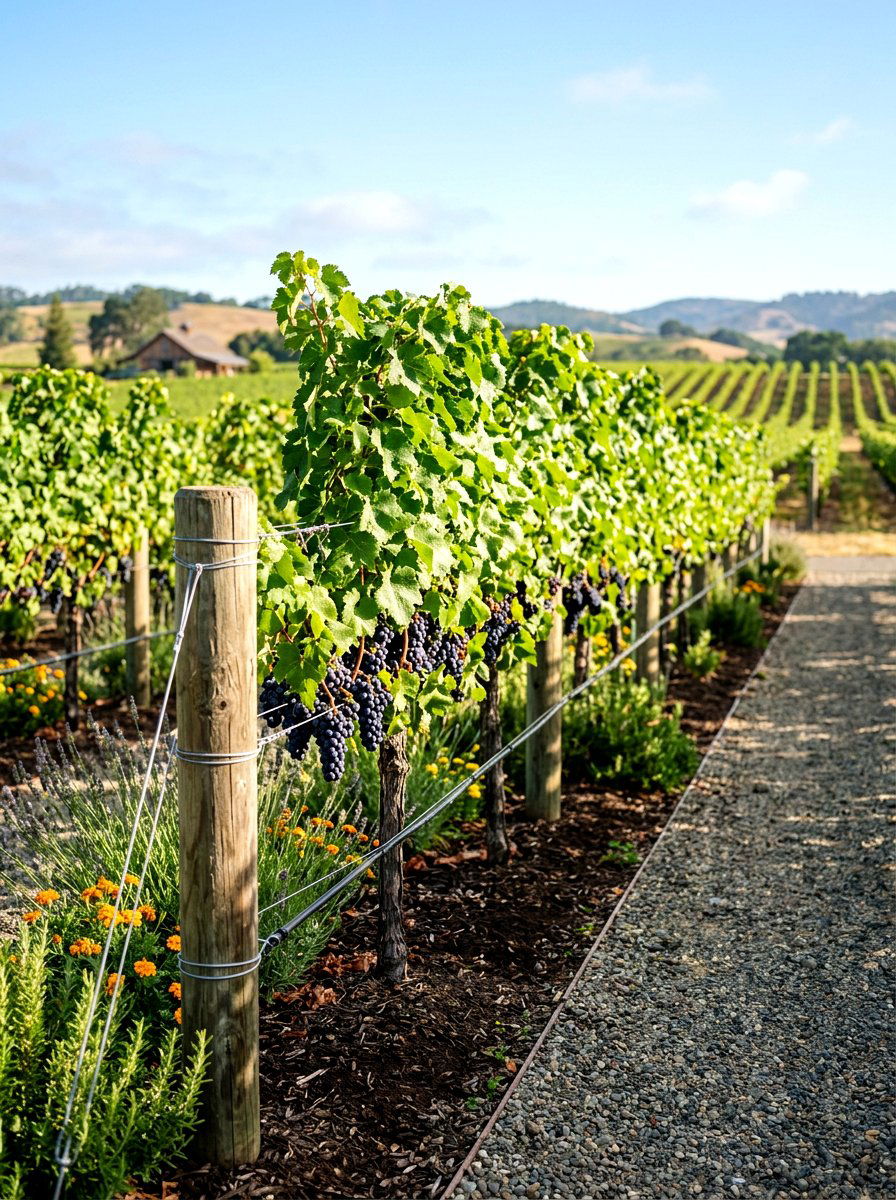 Low Wire Support - 30 grape arbor ideas