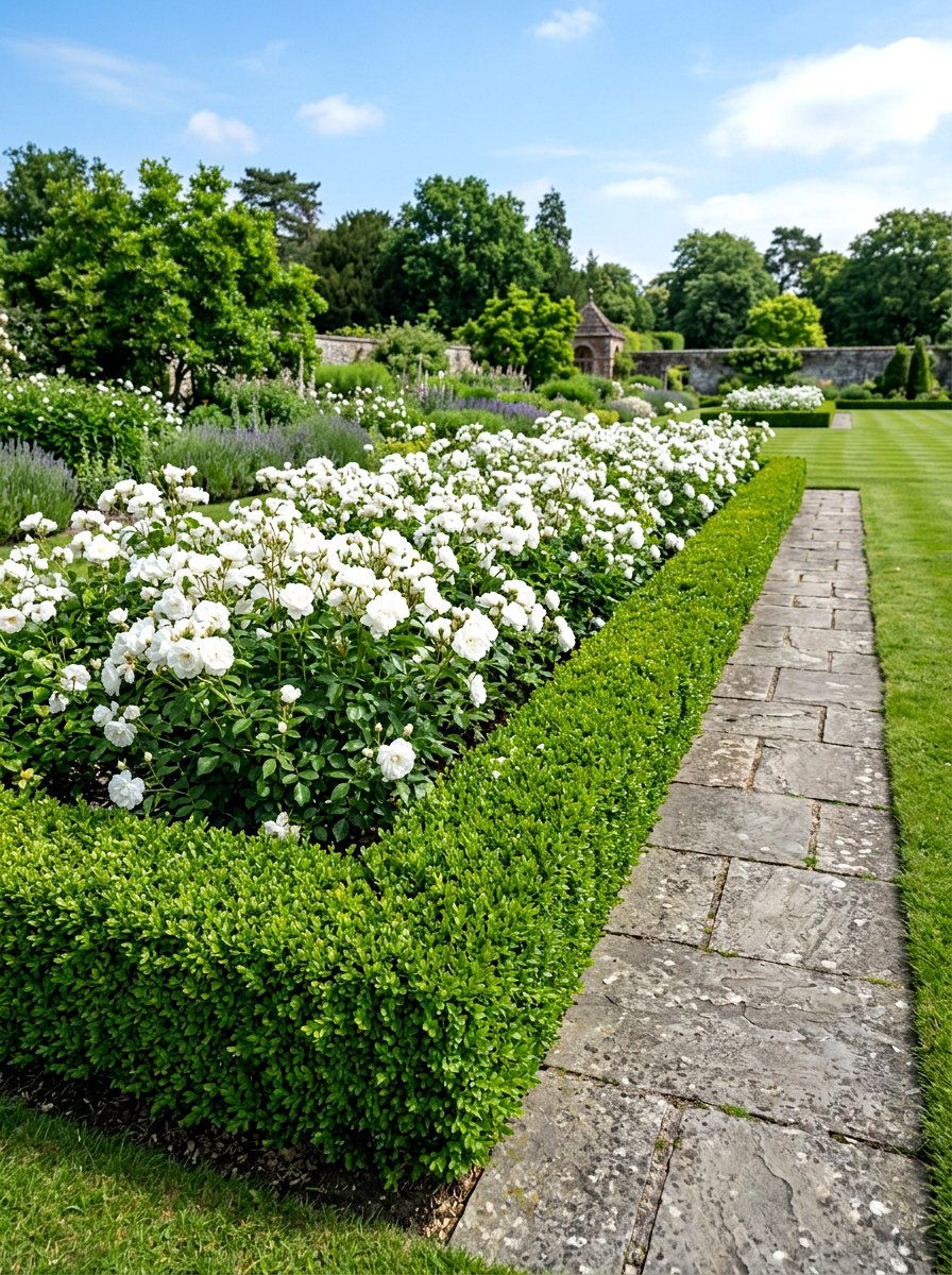 Low boxwood border - 30 formal front garden ideas