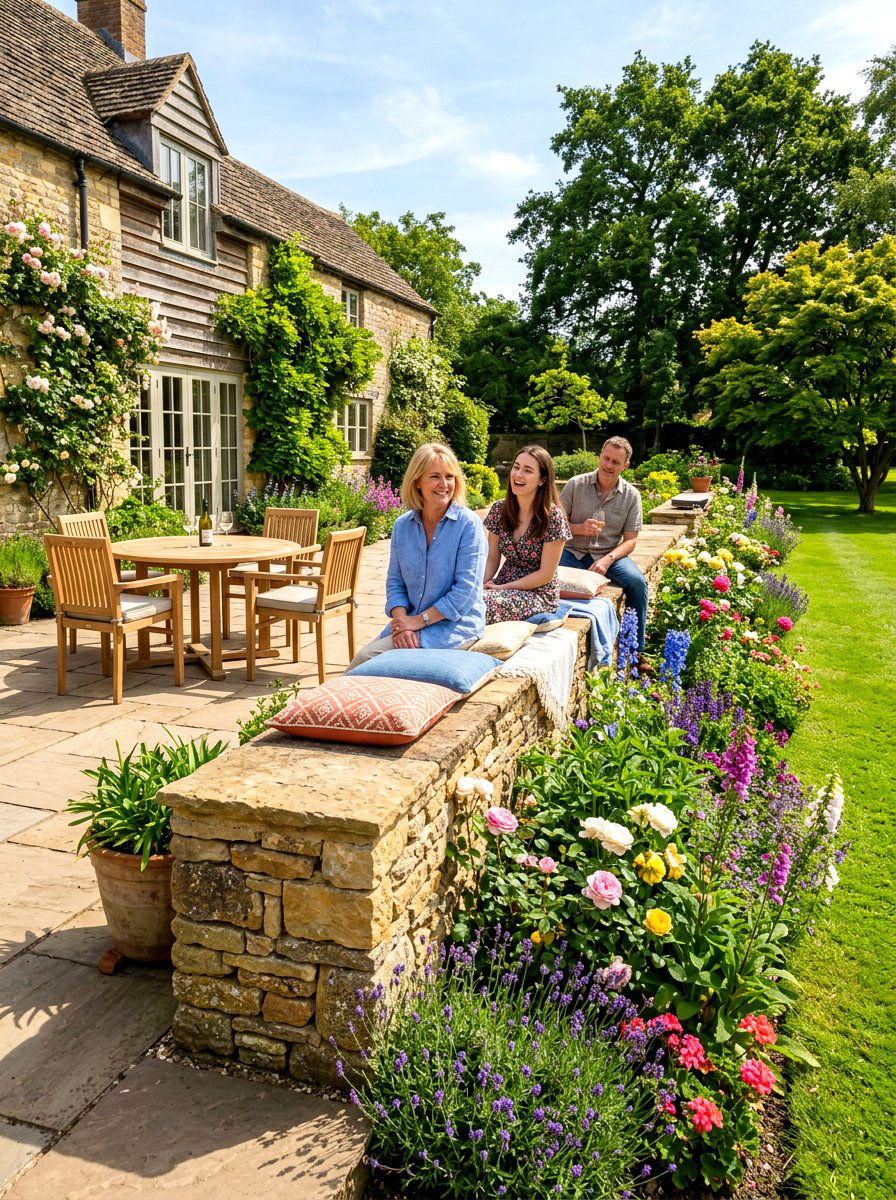Low garden wall - 30 walled garden backyard ideas