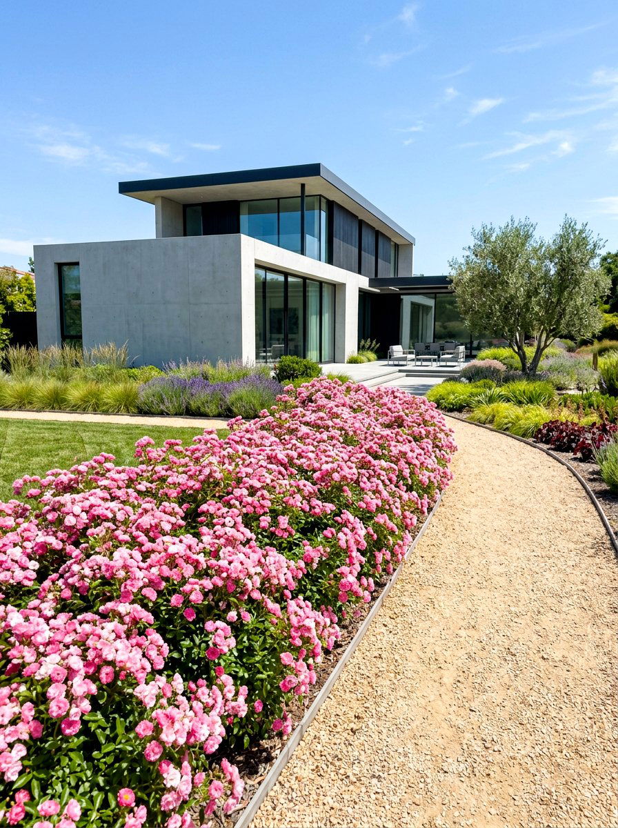 Low growing rose border - 30 rose hedge ideas