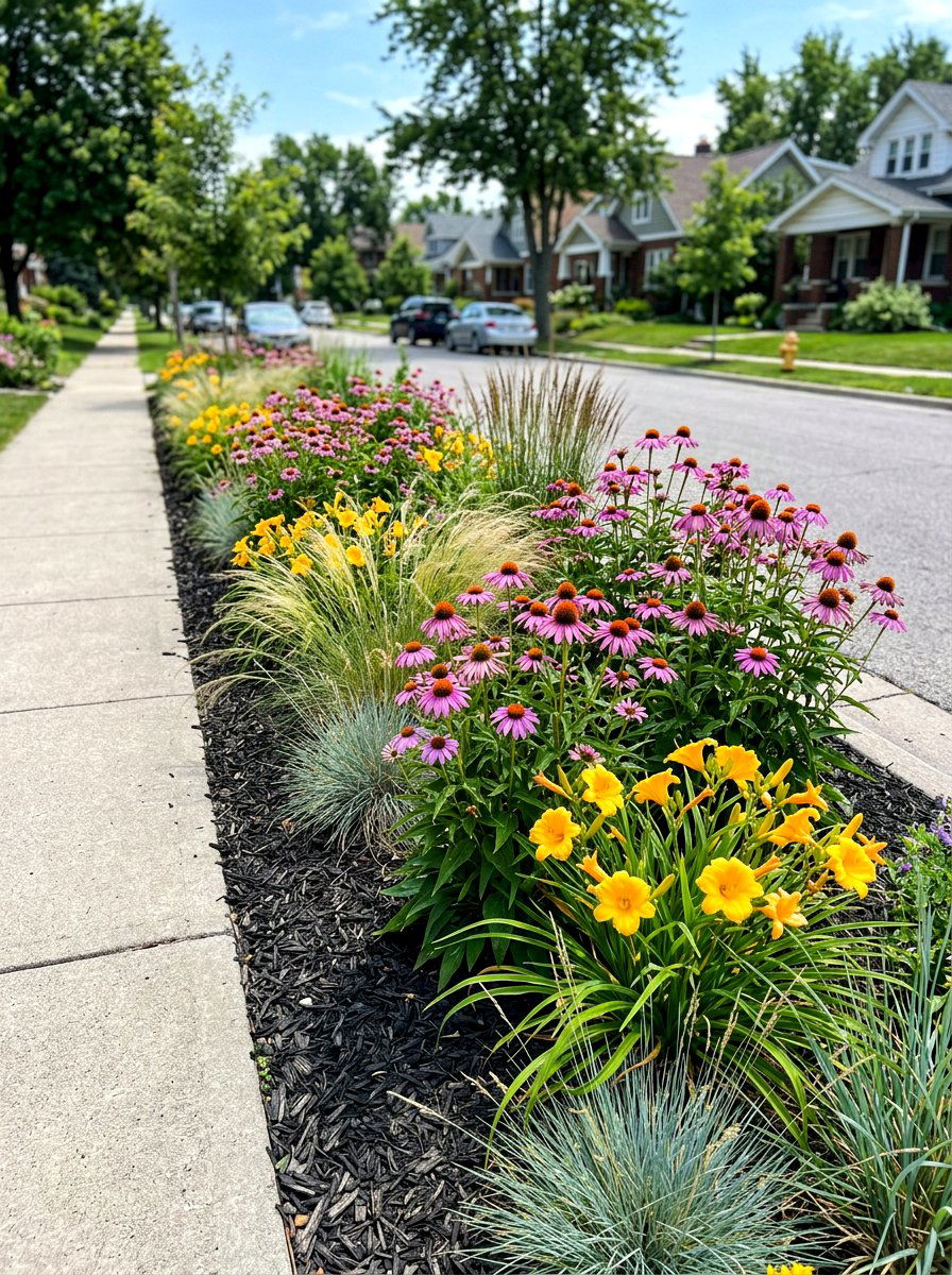 Low maintenance hellstrip plants - 30 sidewalk garden ideas