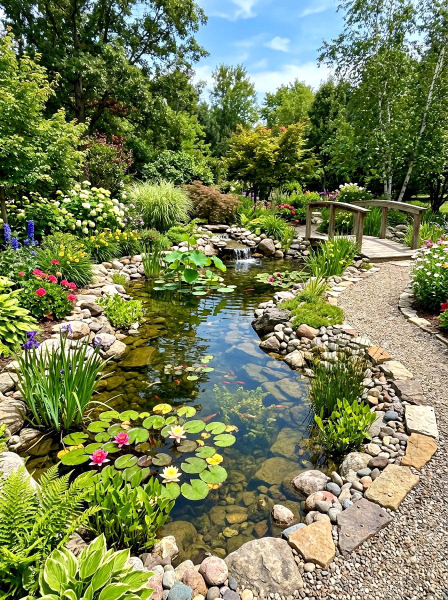 Low maintenance pond - 30 pond landscaping ideas