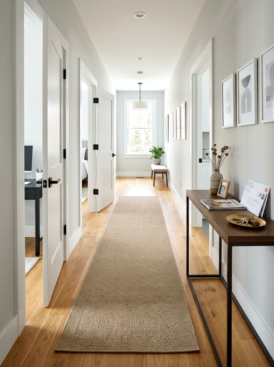 Low pile runner - 30 narrow hallway runner ideas