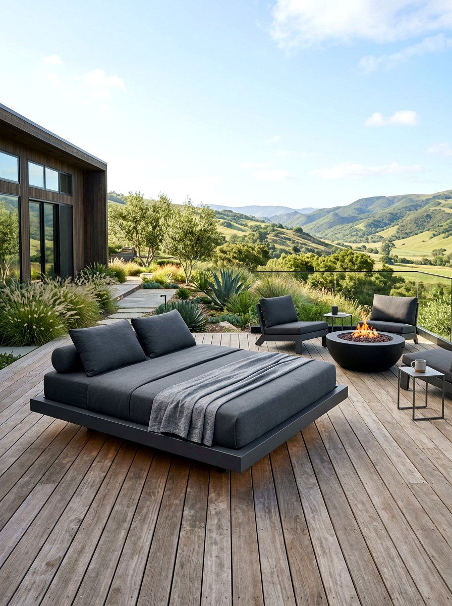 Low profile floating bed - 30 porch swing bed ideas