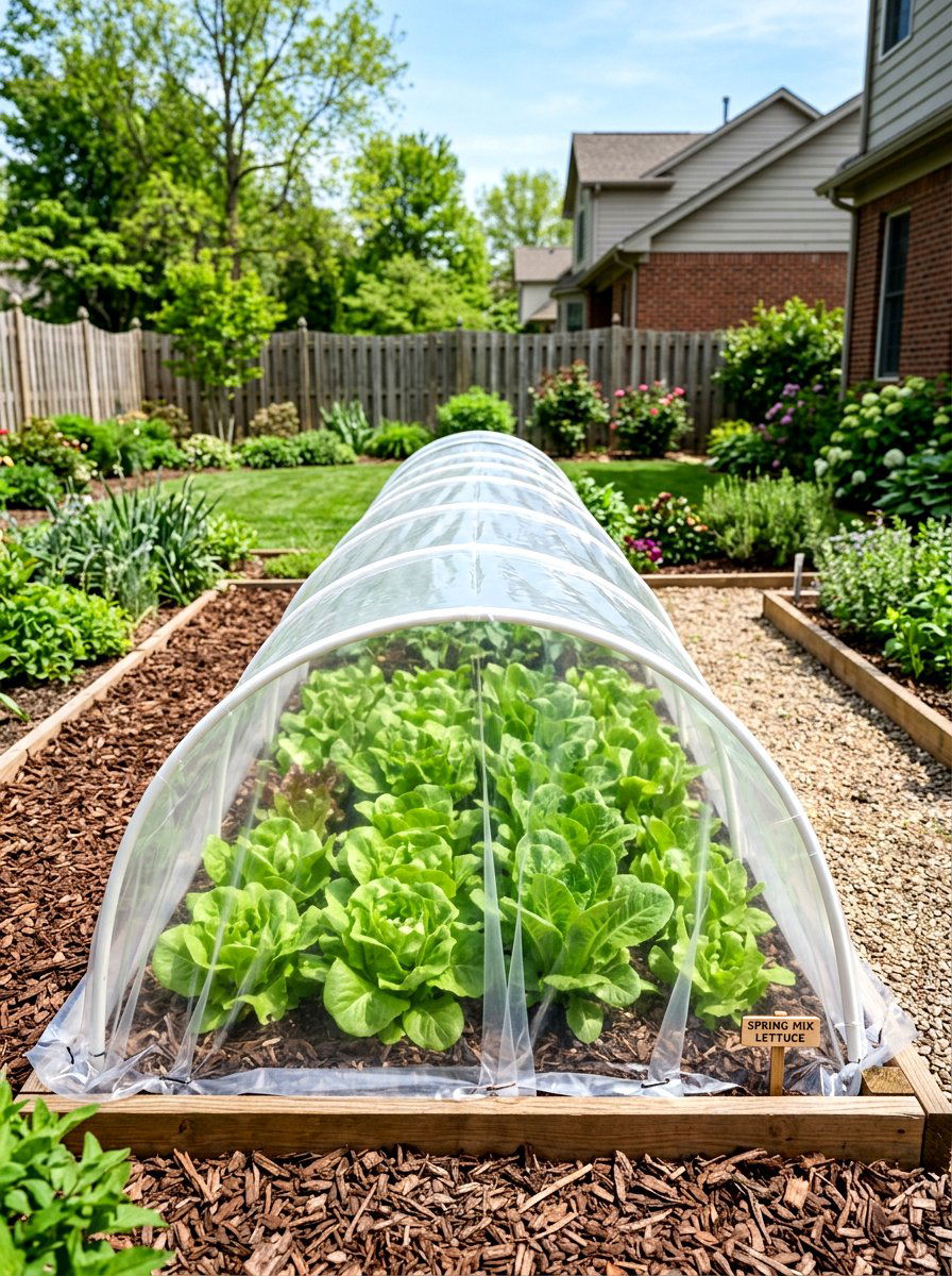 Low tunnel row cover - 30 hoop house garden ideas