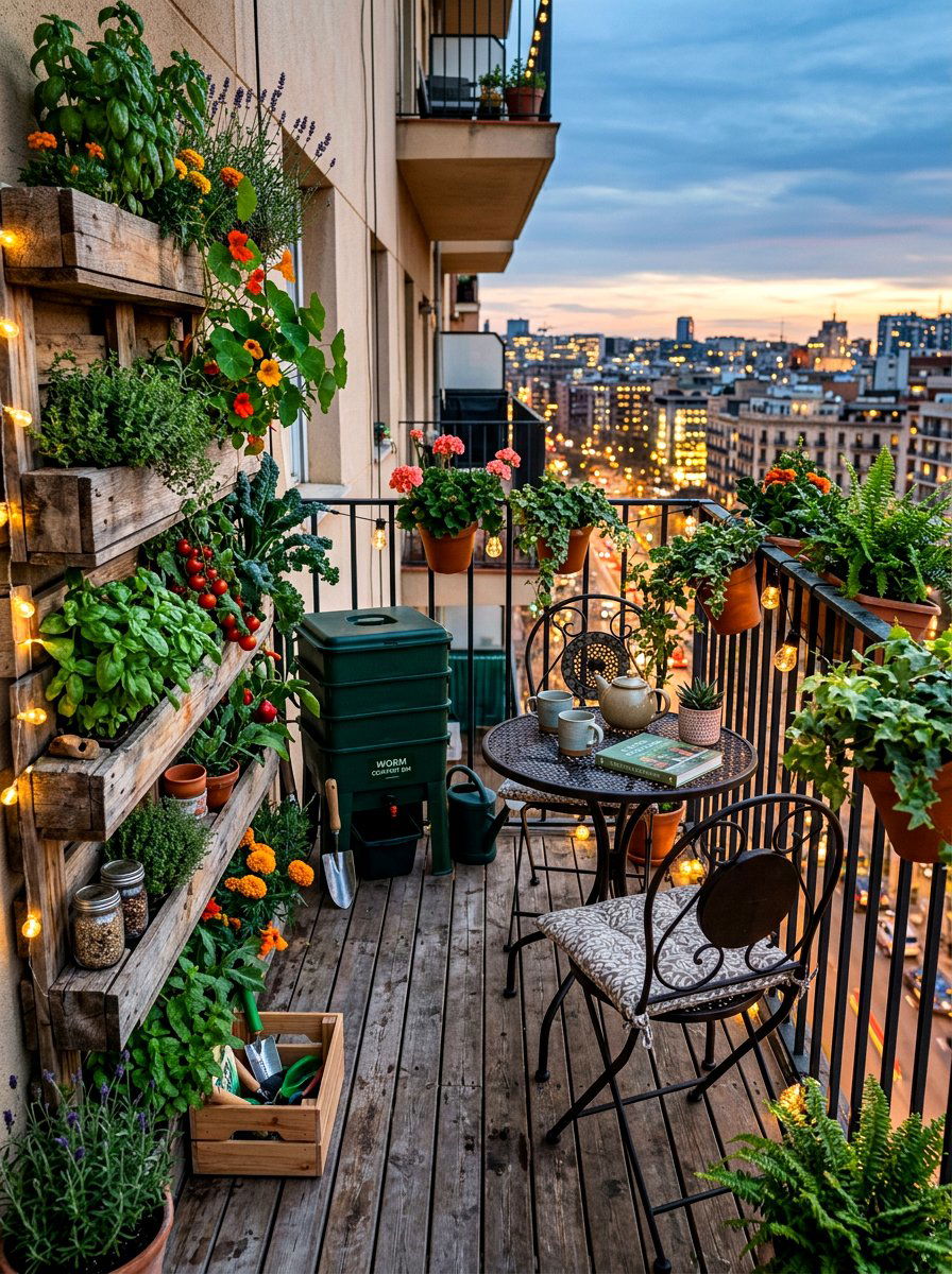 Low waste balcony garden - 30 low waste home ideas