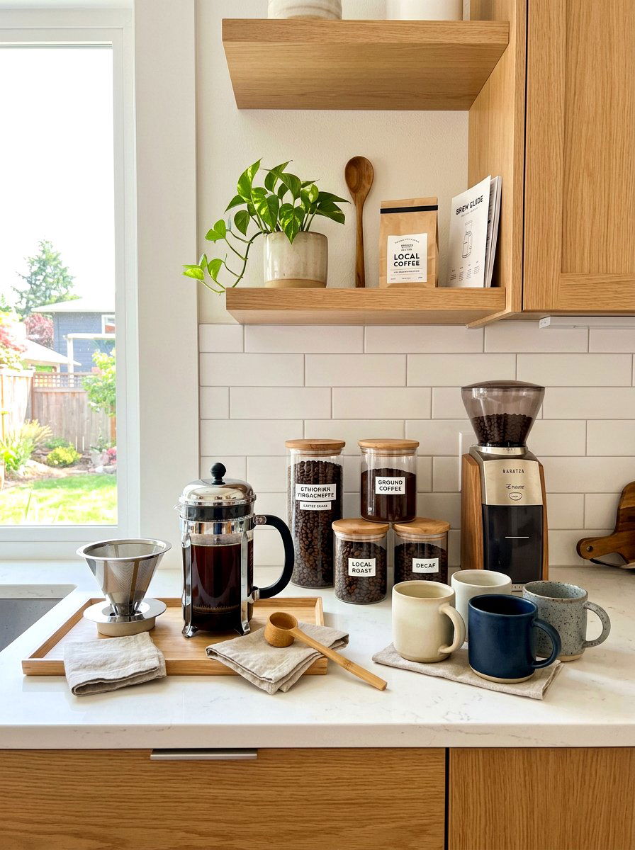 Low waste coffee station - 30 low waste home ideas