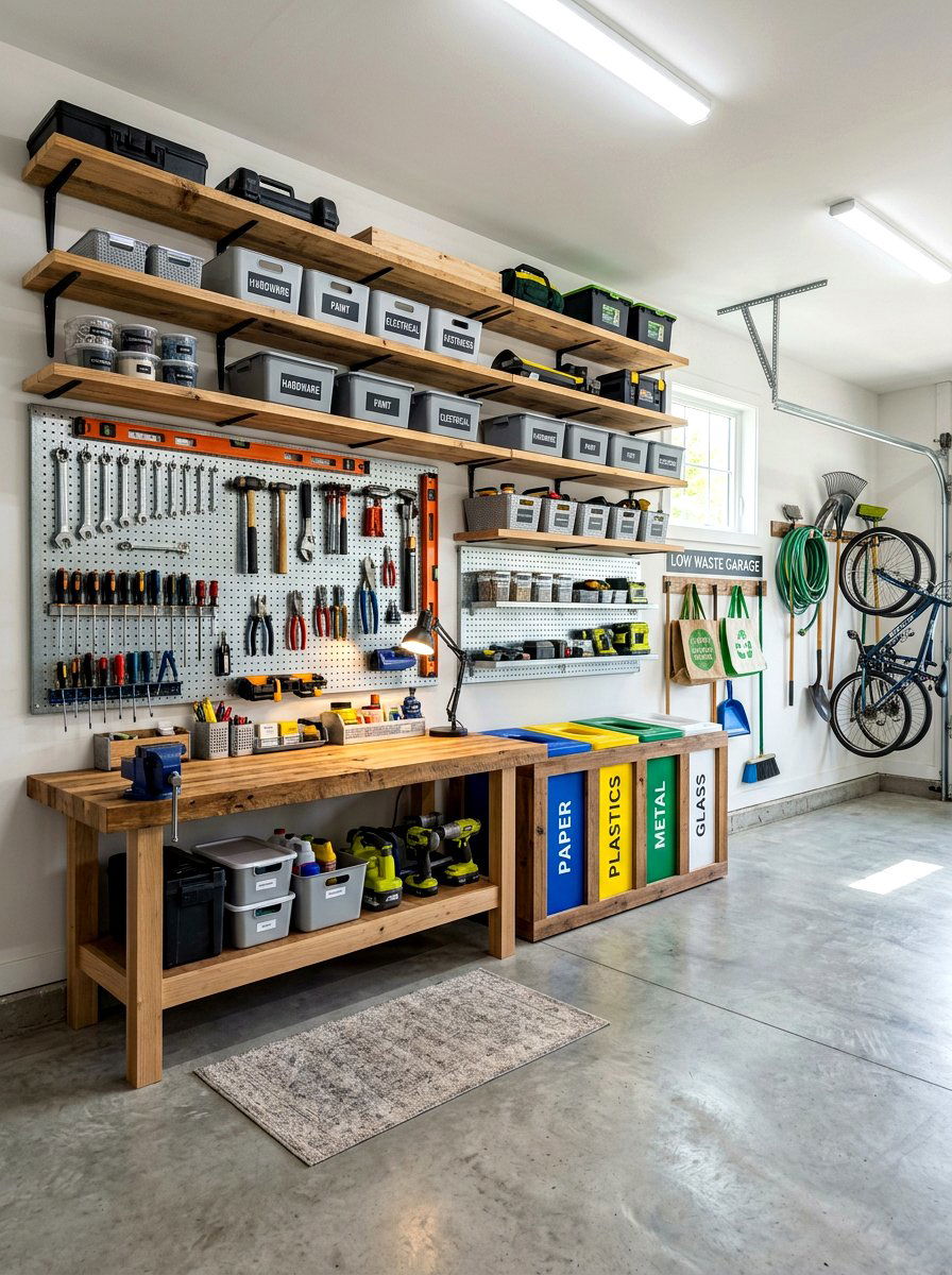 Low waste garage organization - 30 low waste home ideas