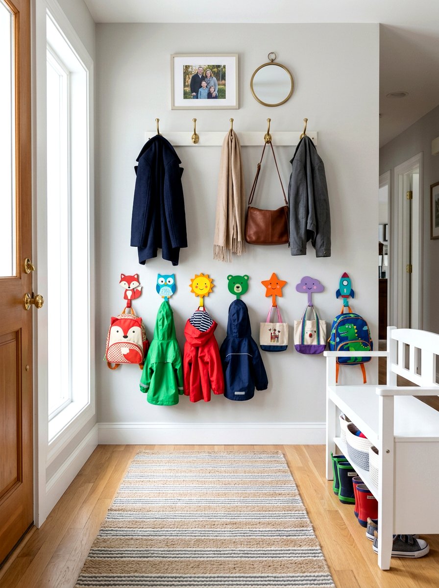 Lower Level Hook - 30 family entryway ideas