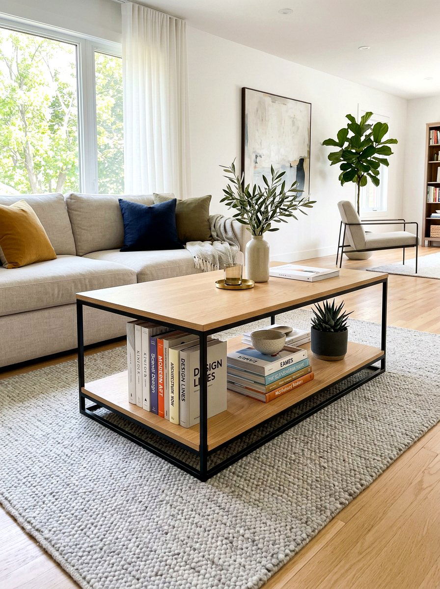 Lower Tier Coffee Table Display - 30 coffee table book styling ideas