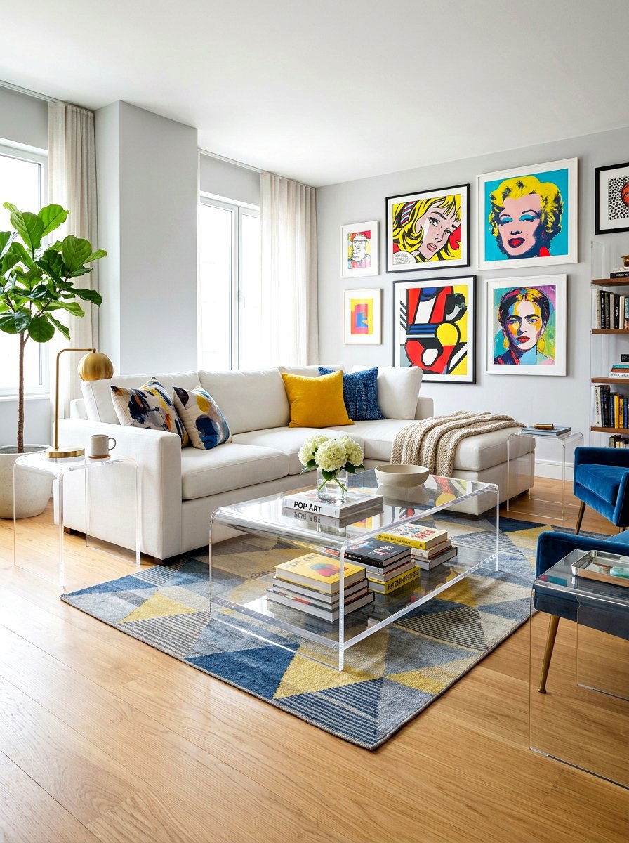 Lucite furniture - 30 seventies living room ideas