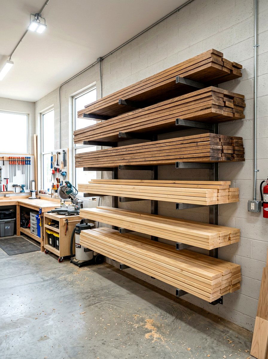 Lumber Rack - 30 garage workshop ideas