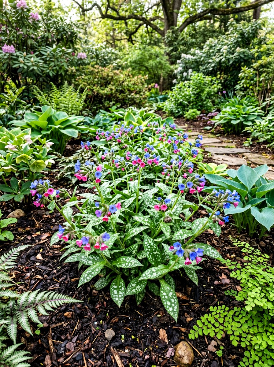 Lungwort shade garden - 30 shade garden ideas