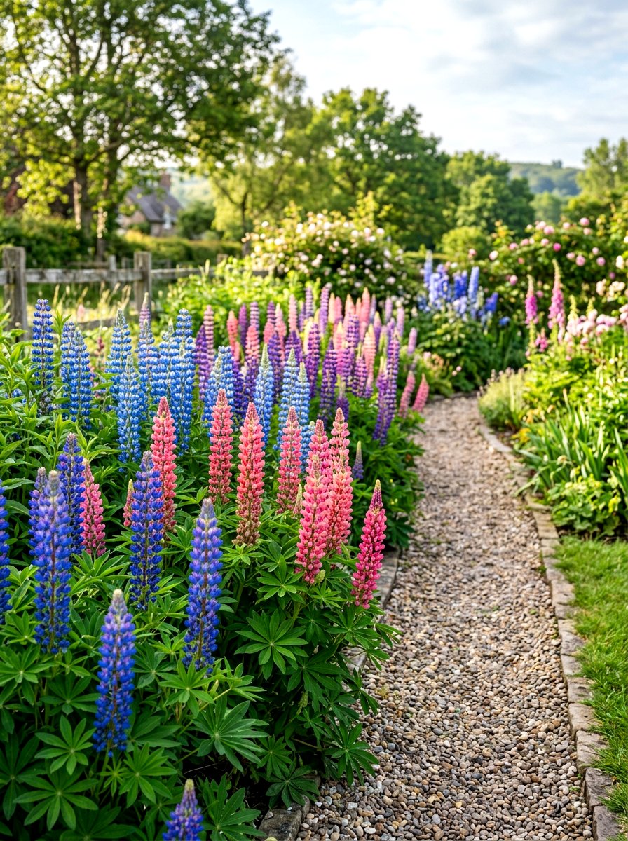 Lupine Flower - 30 hummingbird garden ideas