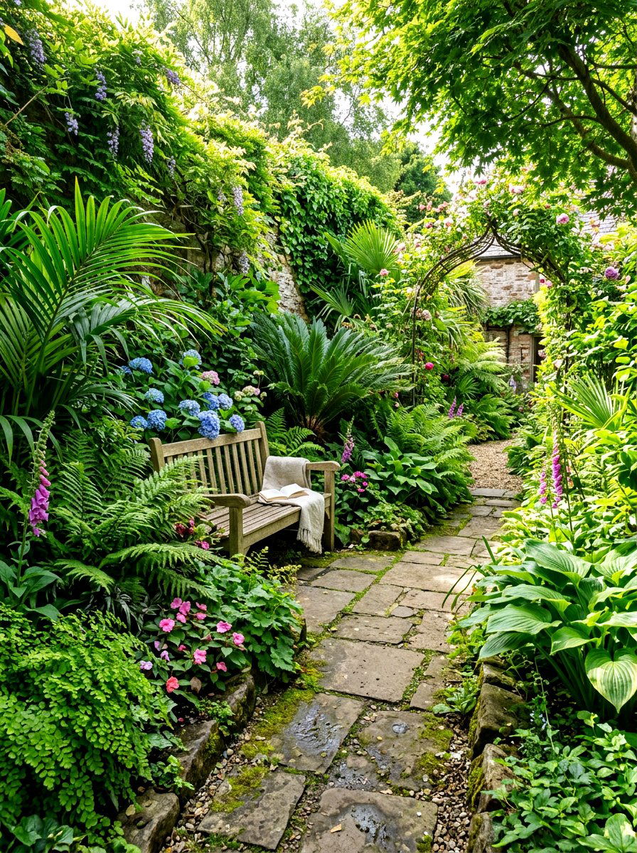 Lush Courtyard Greenery - 30 courtyard conversation area ideas