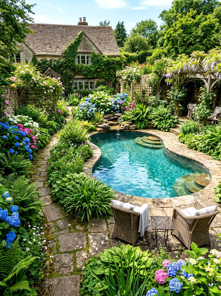 Lush Garden Pool - 30 small backyard pool ideas