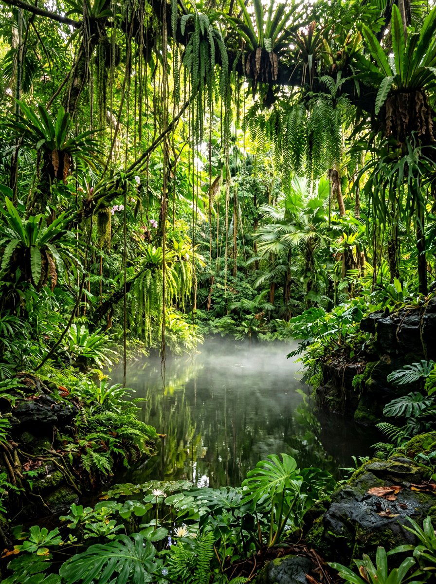 Lush Jungle Pond - 30 koi pond ideas