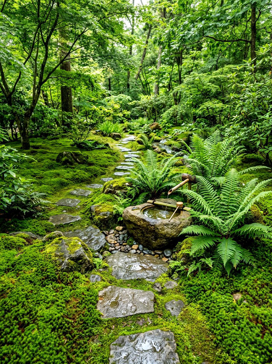 Lush Moss Garden - 30 meditation garden ideas