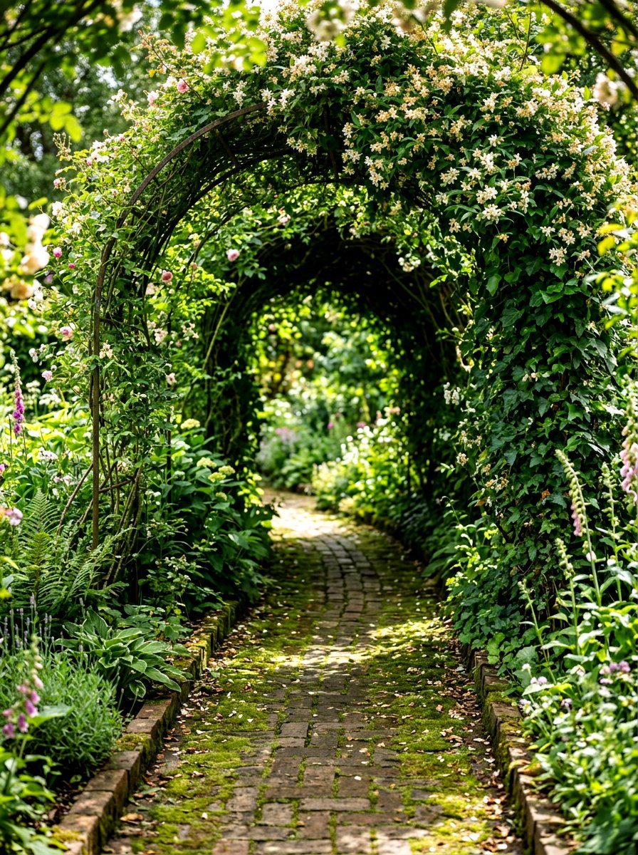Lush Vine Covered Path - 30 covered walkway ideas