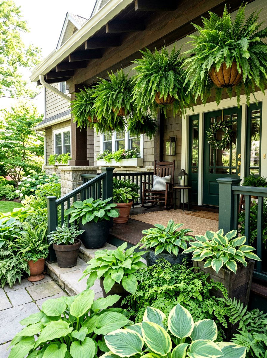 Lush green porch - 30 seasonal front porch ideas
