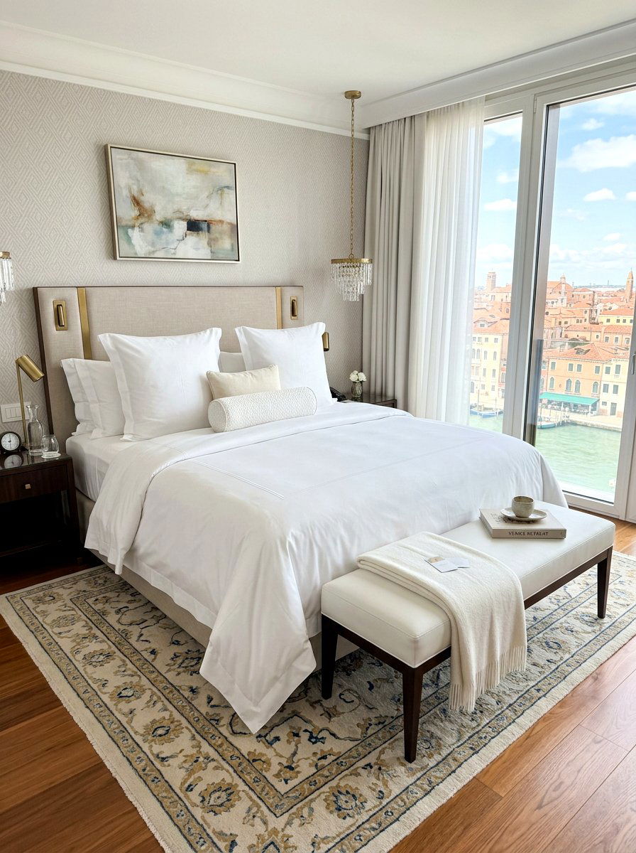 Luxurious Hotel White Bedding - 30 cozy bedscape ideas