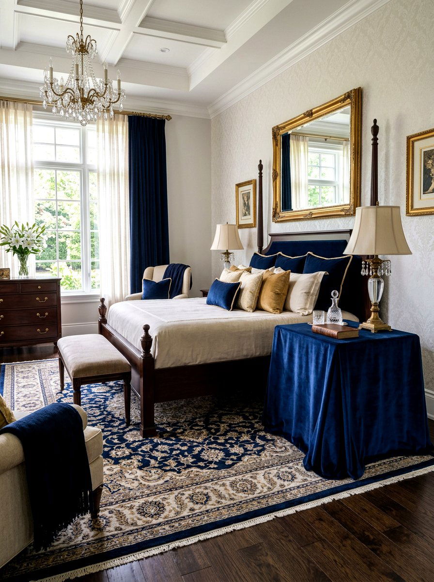 Luxurious Velvet Skirted Nightstand - 30 skirted nightstand ideas