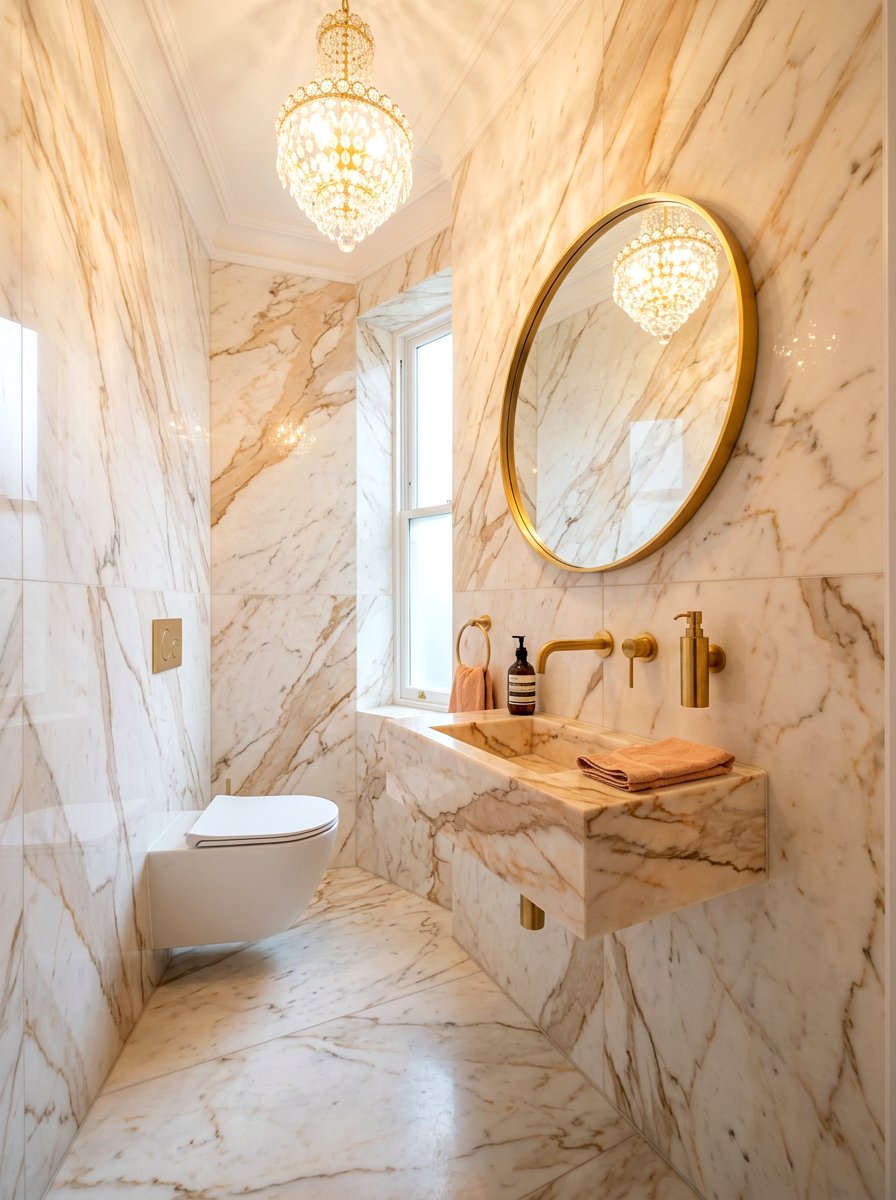 Luxury Apricot Powder Room - 30 apricot powder room ideas