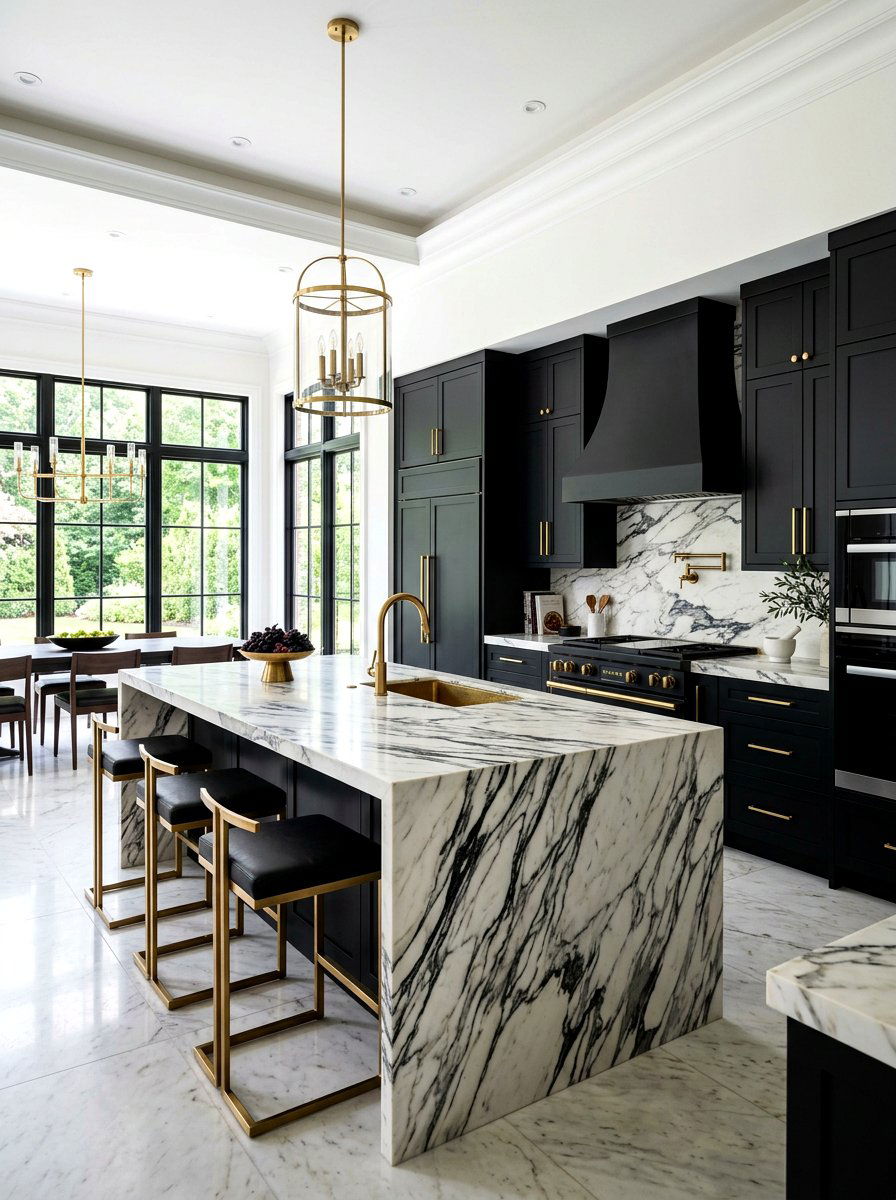 Luxury Black And White Kitchen - 30 black and white kitchen ideas