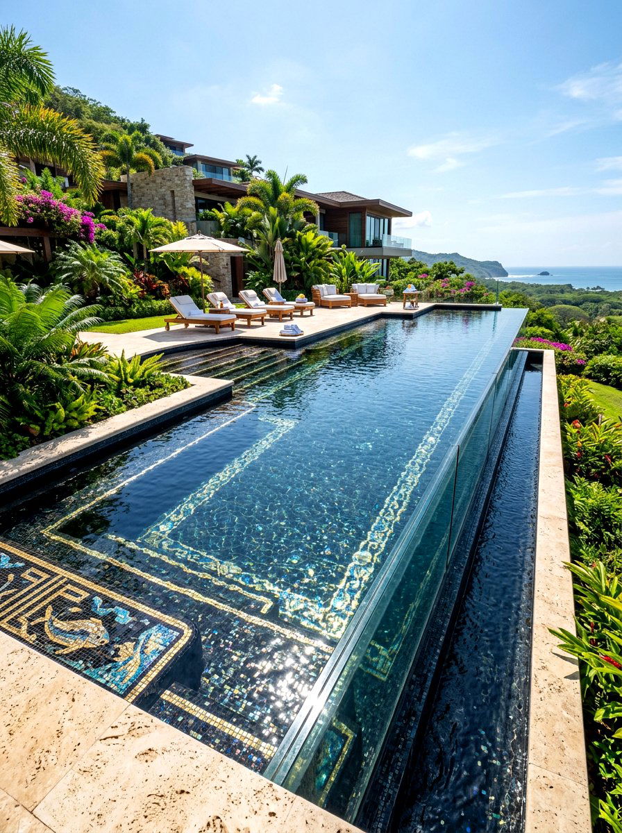 Luxury Black Bottom Pool - 30 black bottom pool backyard ideas