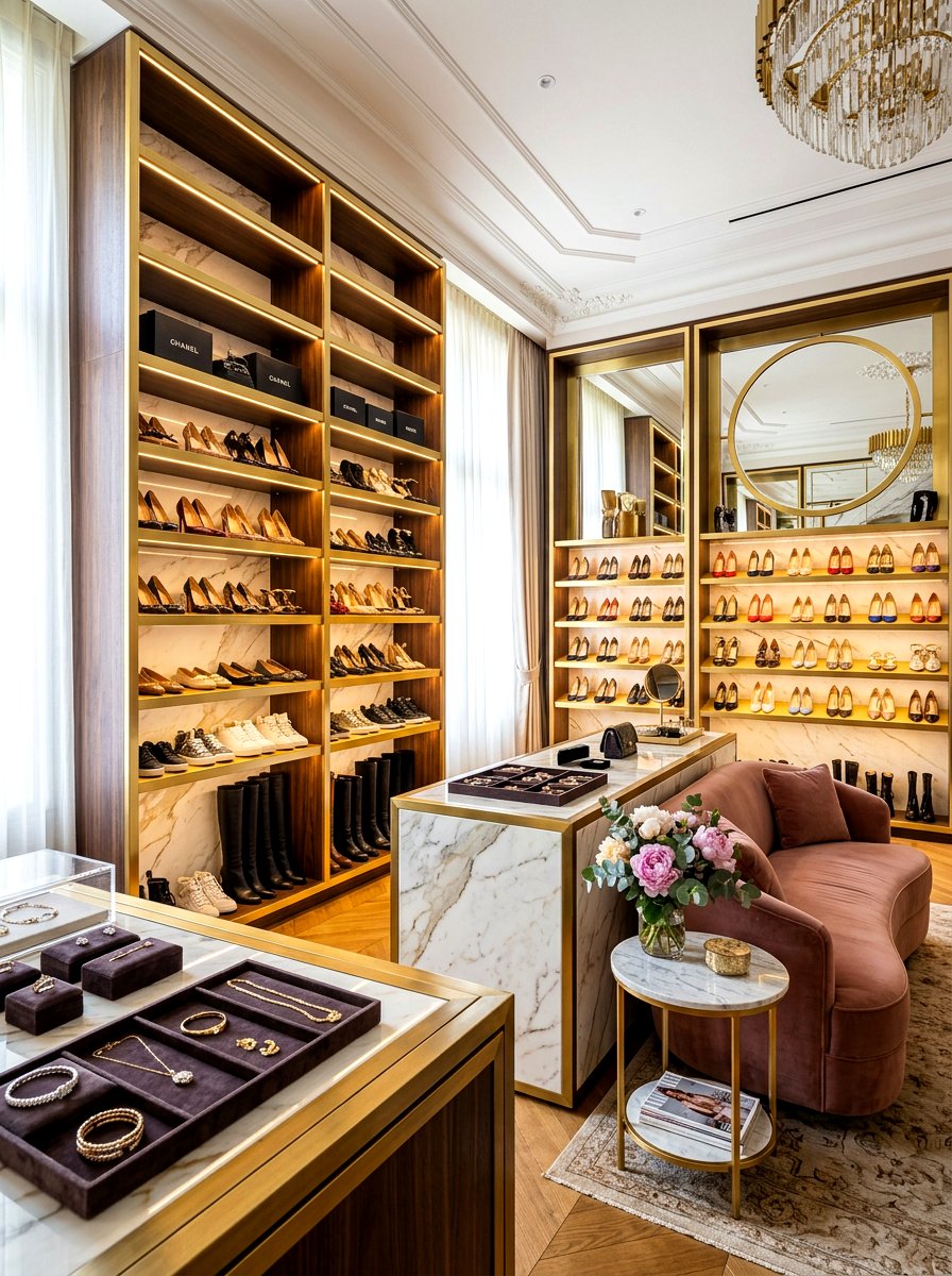 Luxury Boutique Shoe Display - 30 shoe closet ideas