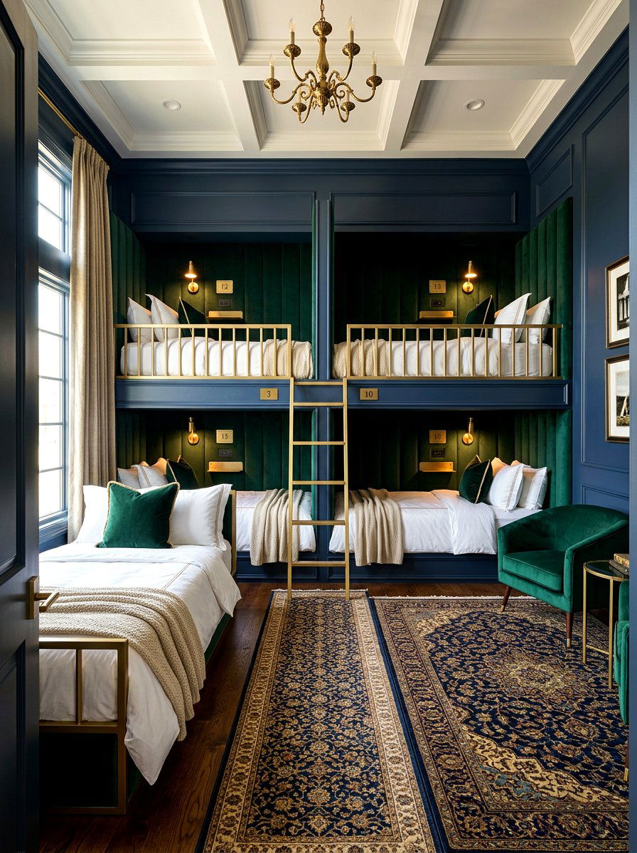 Luxury Bunk Room - 30 bunk room aesthetic ideas