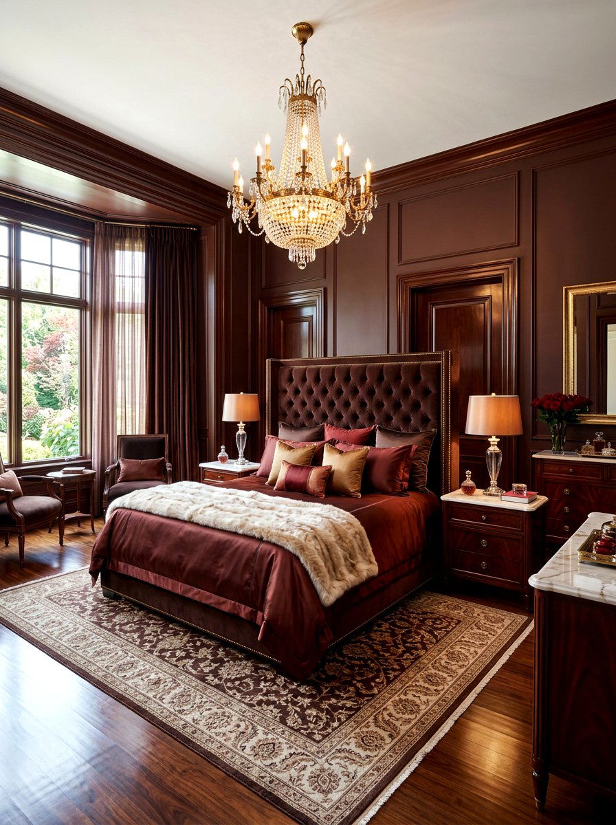 Luxury Chocolate Cherry Bedroom - 30 chocolate cherry bedroom ideas