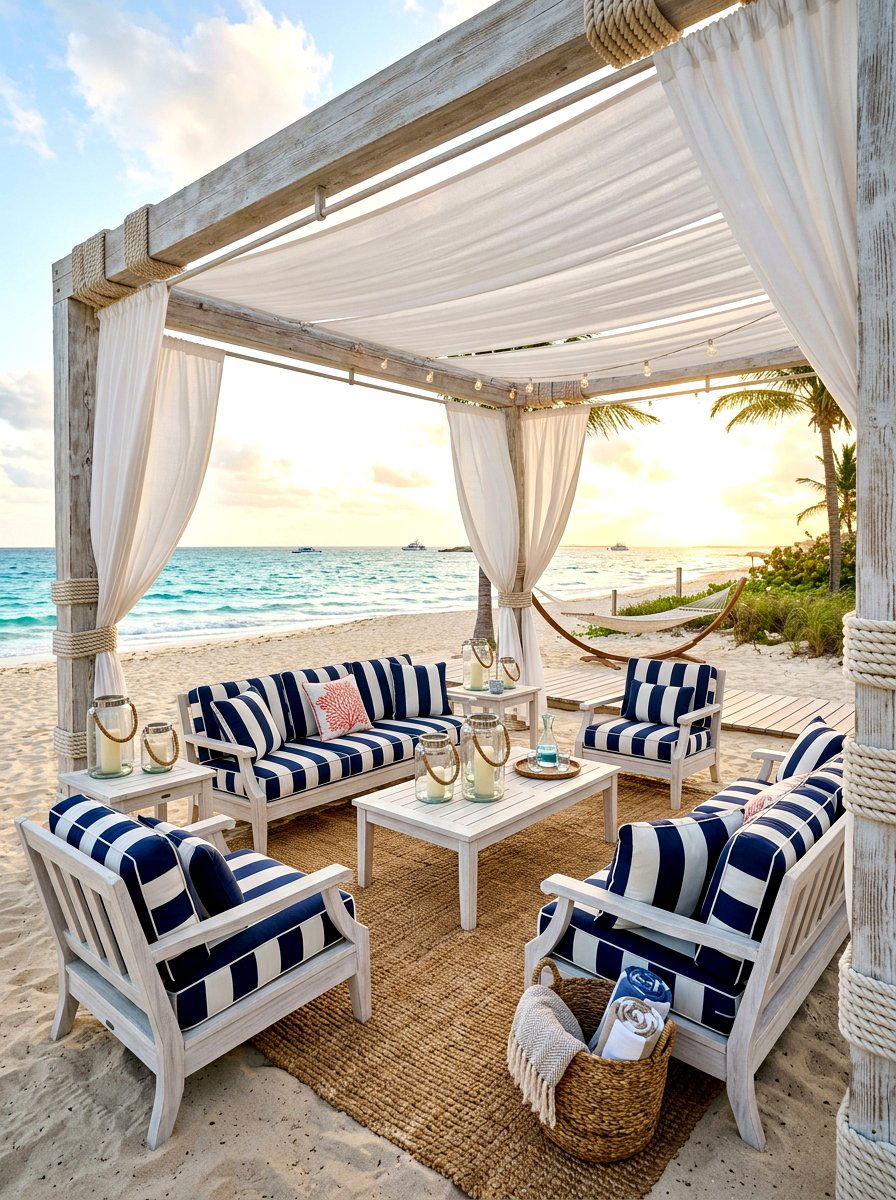 Luxury Coastal Beach Lounge - 30 luxury patio lounge ideas