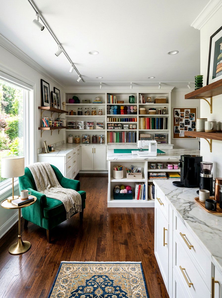 Luxury Craft Room - 30 knitting room ideas