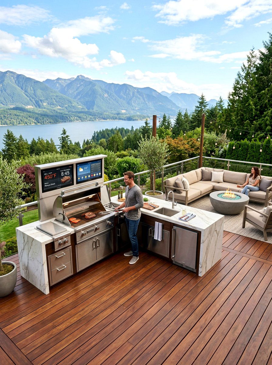 Luxury Deck Grill - 30 deck grill station ideas
