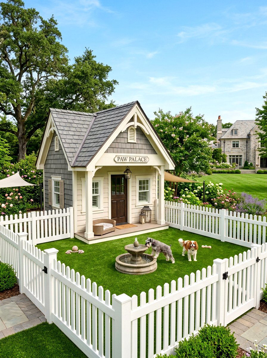 Luxury Dog Villa Run - 30 backyard dog run ideas