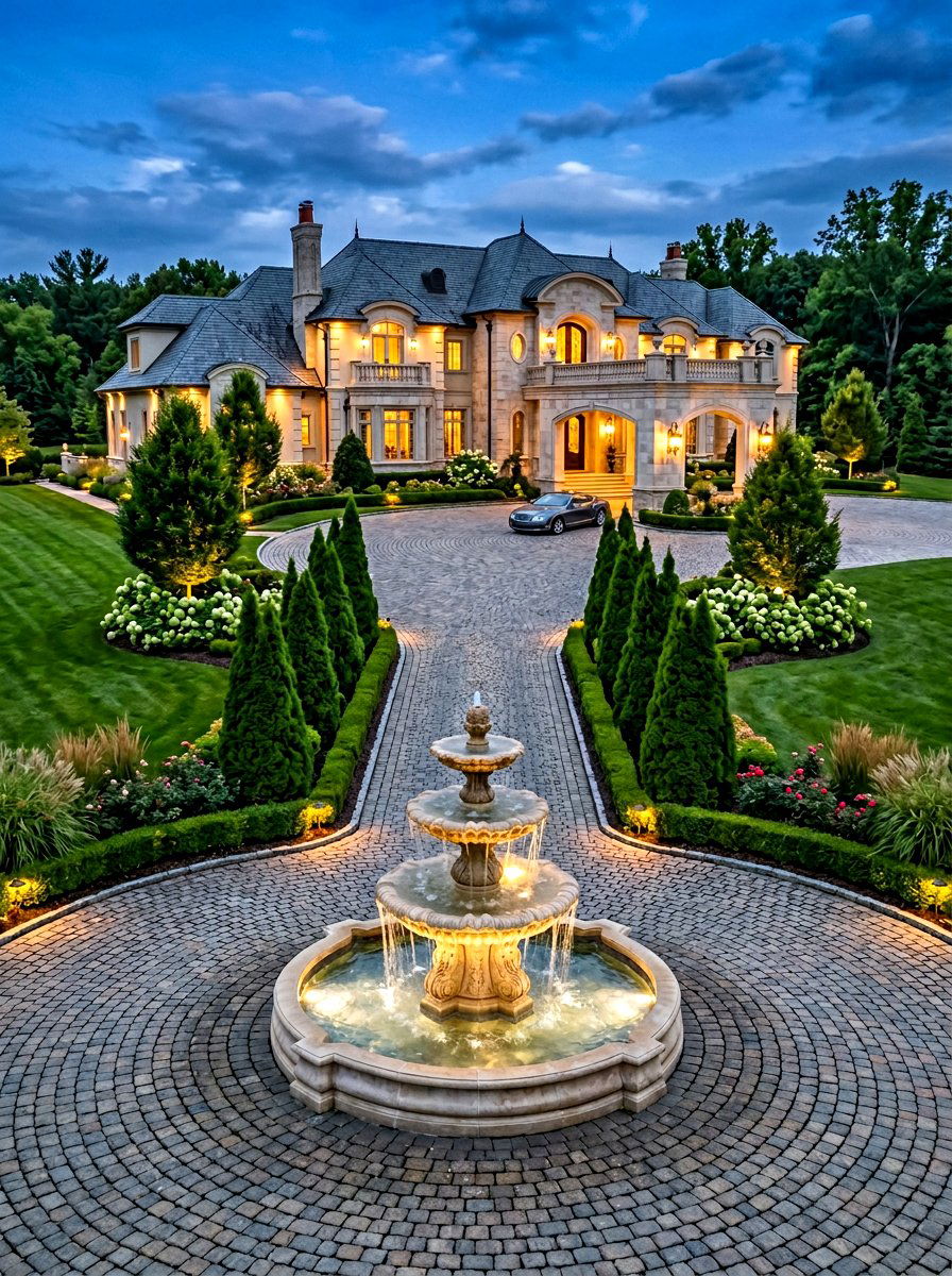 Luxury Estate Landscaping - 30 front yard ideas