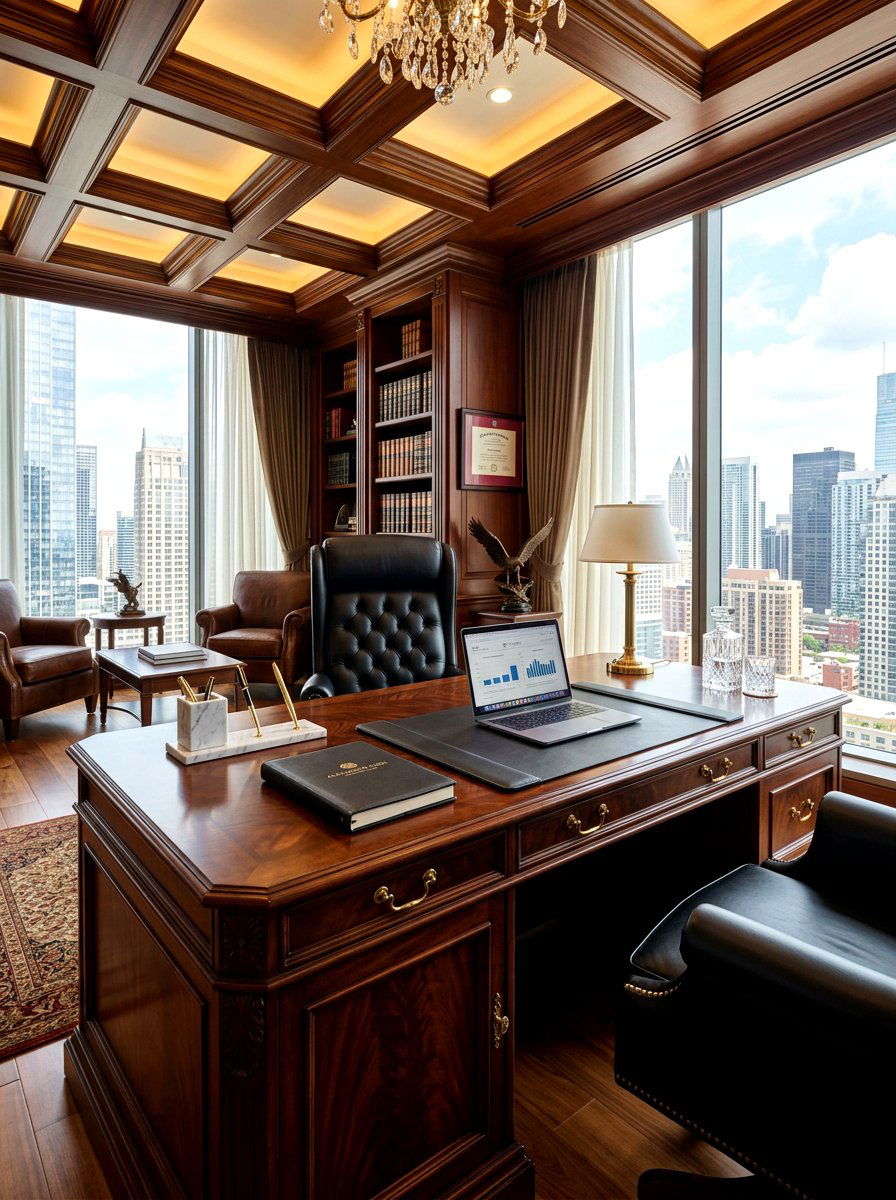 Luxury Executive Setup - 30 video call office ideas