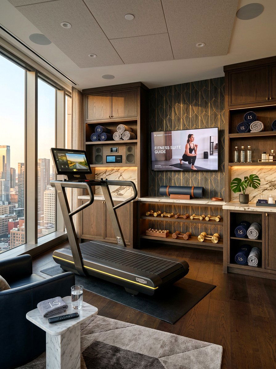 Luxury Fitness Suite - 30 treadmill room ideas