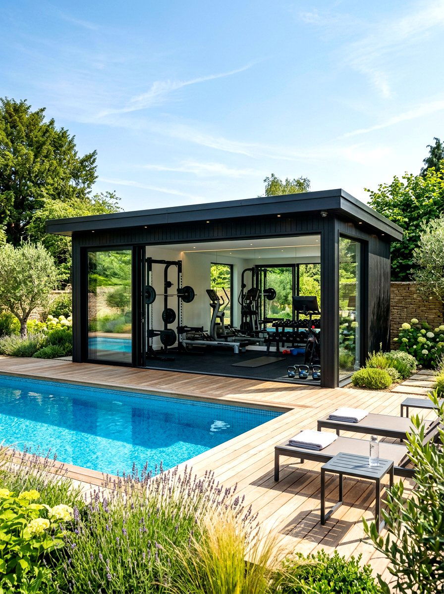 Luxury Garden Gym Space - 30 outdoor garden room ideas