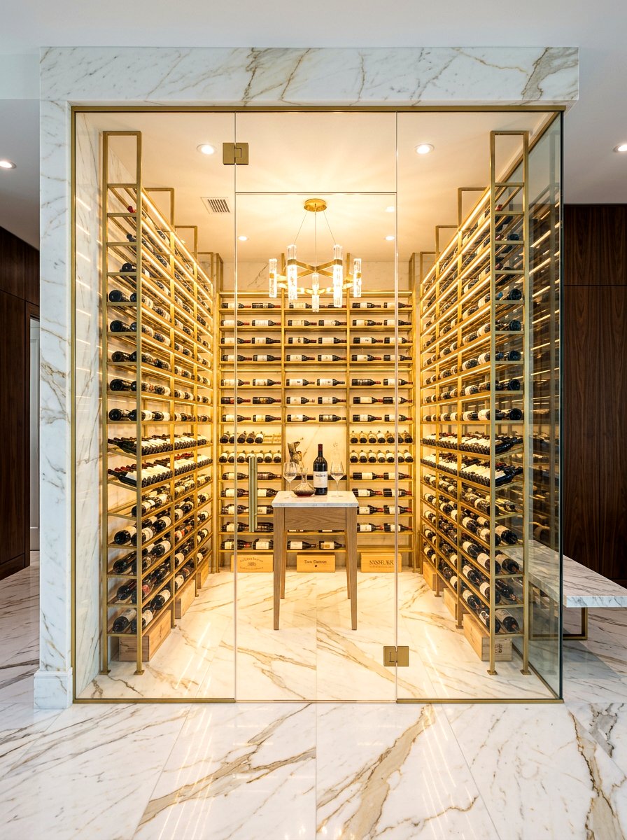 Luxury Glass Wine Room - 30 basement wine room ideas