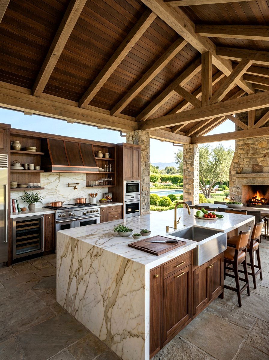 Luxury Gourmet Outdoor Kitchen - 30 outdoor pavilion kitchen ideas